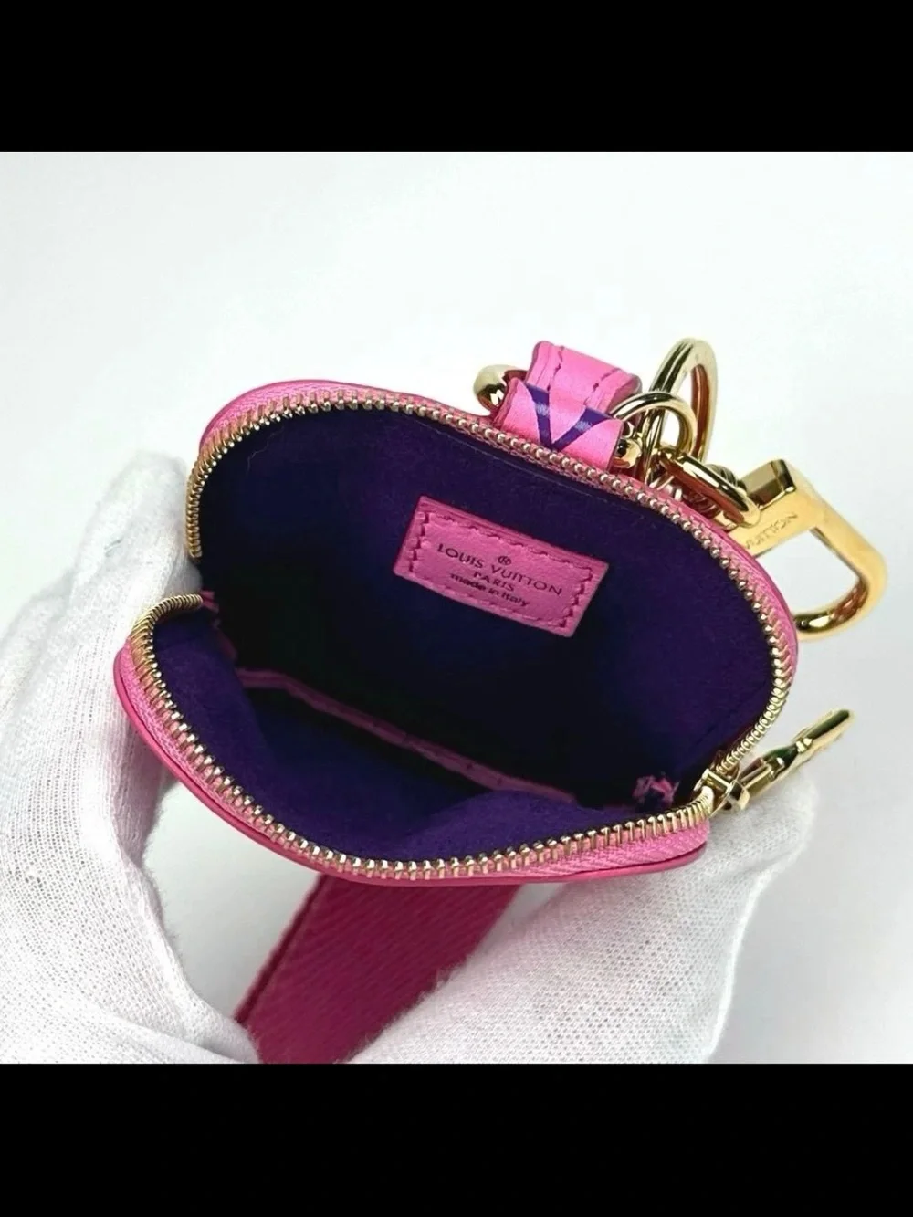 Louis Vuitton Hot Pink Monogram Square Coin purse with Strap